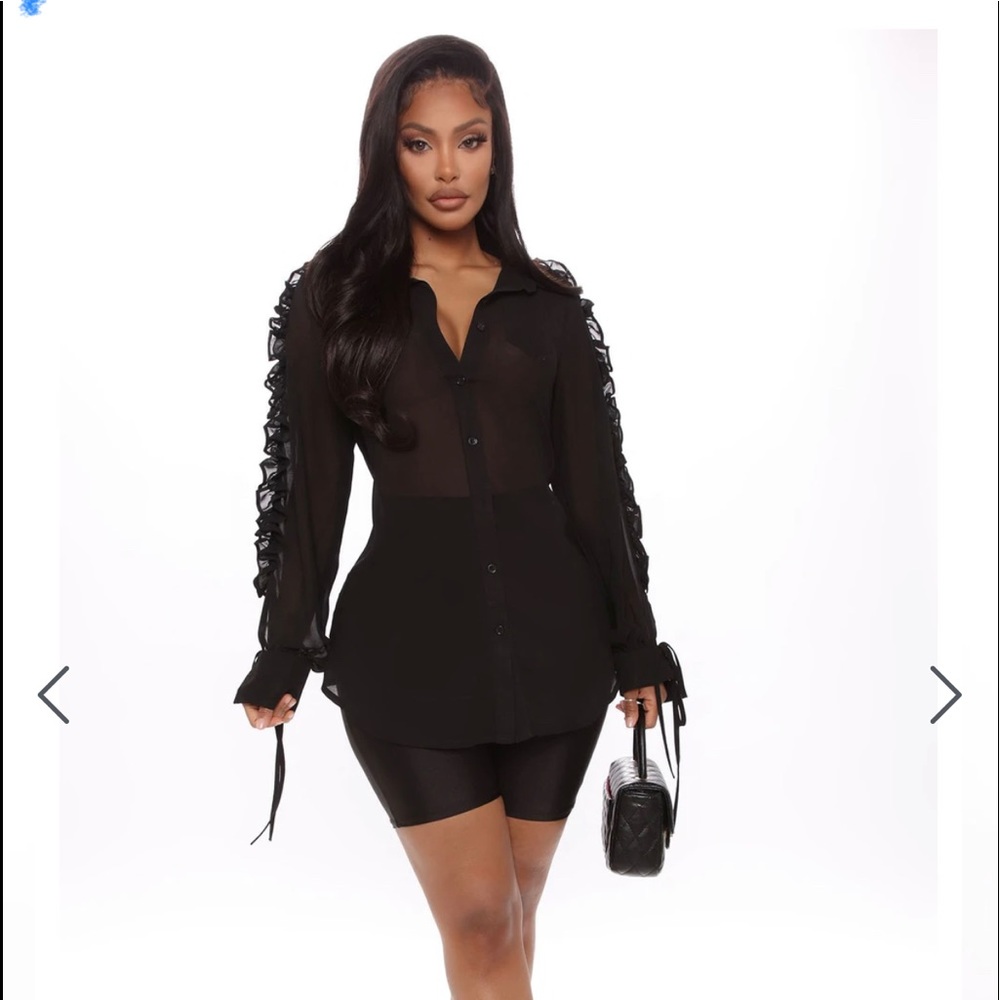 Black beautiful blouse never worn with tag on